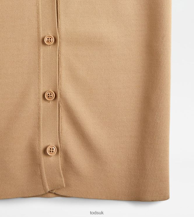 Tod's Women Longuette Dress in Knit 602L84560 Beige