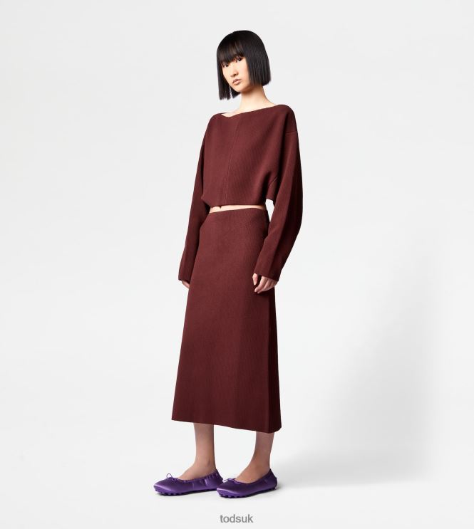 Tod's Women Mid-skirt 602L84569 Brown