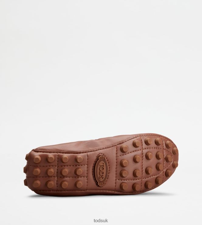 Tod's Women Bubble Ballerinas in Leather 602L84191 Brown
