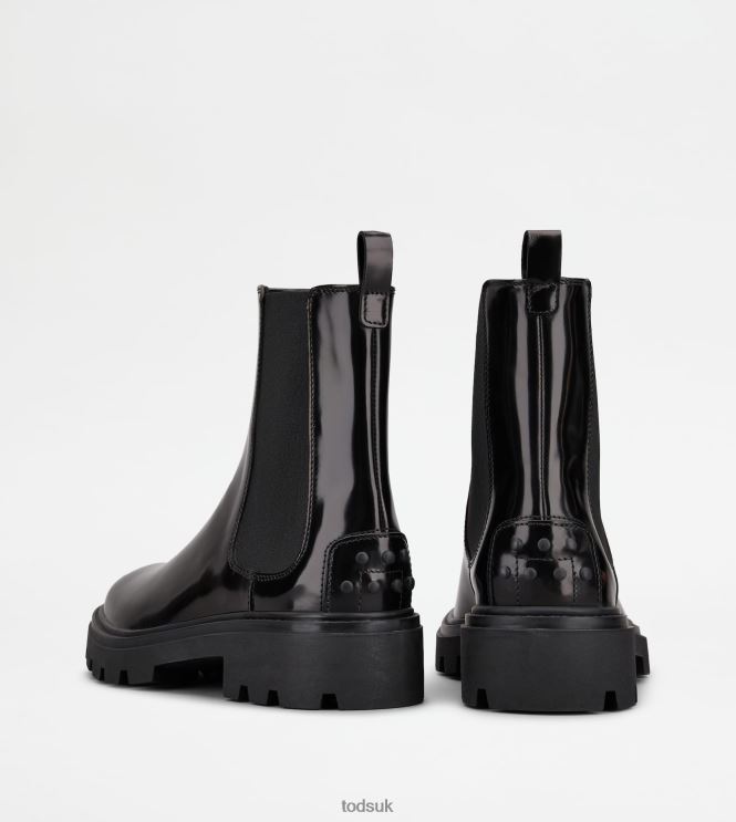 Tod's Women Chelsea Boots in Leather 602L84162 Black