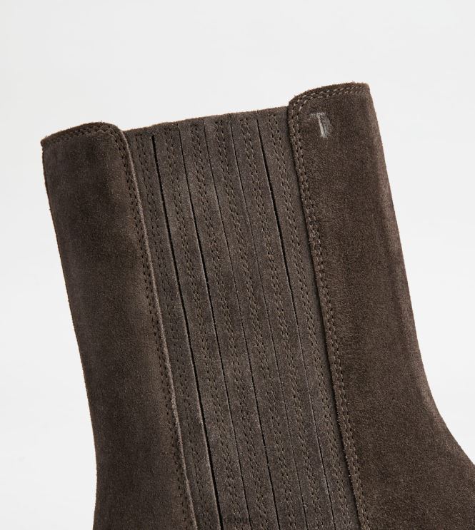 Tod's Women Chelsea Boots in Suede 602L84163 Brown