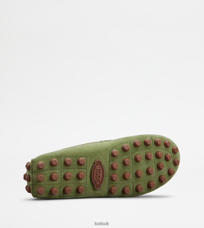 Tod's Women Gommino Bubble in Suede 602L8490 Green