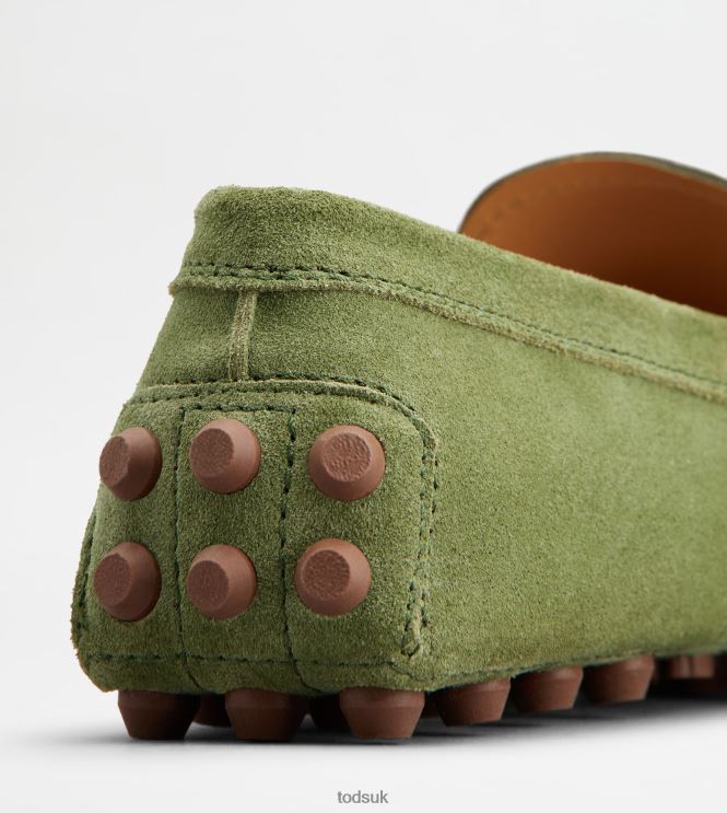 Tod's Women Gommino Bubble in Suede 602L8490 Green