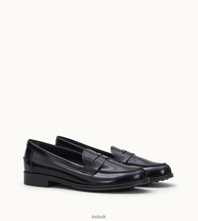 Tod's Women Leather Loafers 602L8426 Black