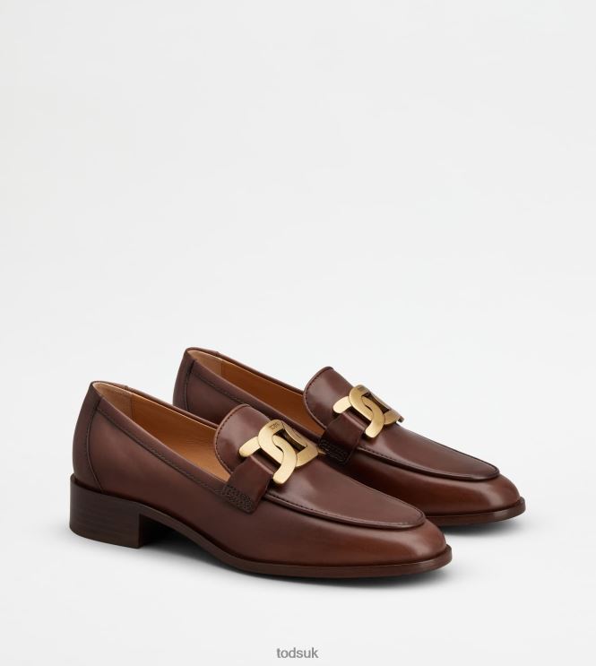 Tod's Women Loafers in Leather 602L8411 Brown