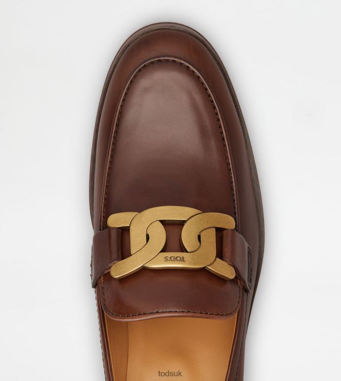 Tod's Women Loafers in Leather 602L8411 Brown