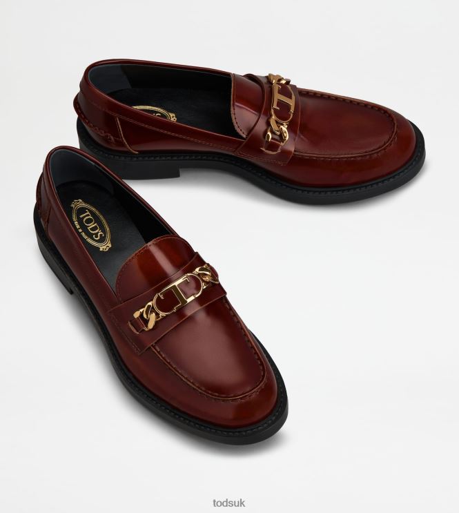 Tod's Women Loafers in Leather 602L8416 Brown