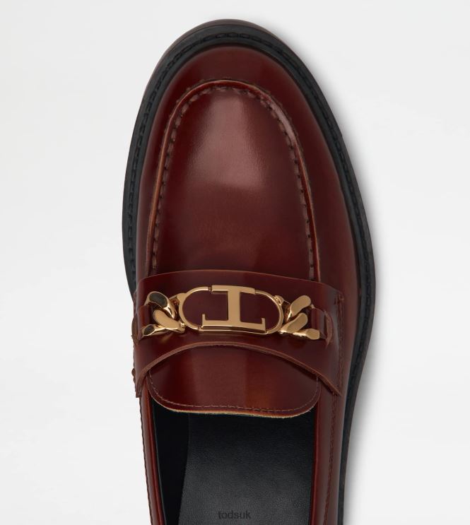 Tod's Women Loafers in Leather 602L8416 Brown