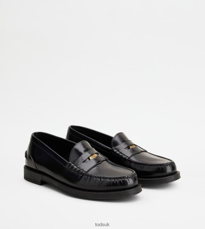 Tod's Women Loafers in Leather 602L8418 Black