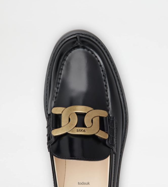 Tod's Women Loafers in Leather 602L8423 Black