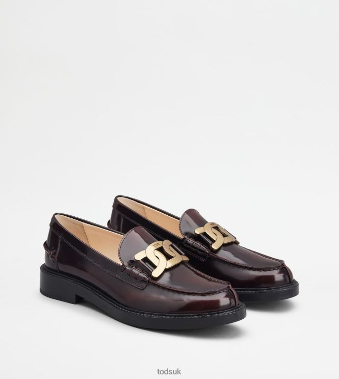 Tod's Women Loafers in Leather 602L8424 Burgundy
