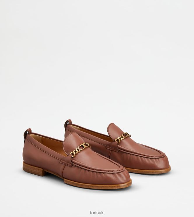 Tod's Women Loafers in Leather 602L8427 Brown