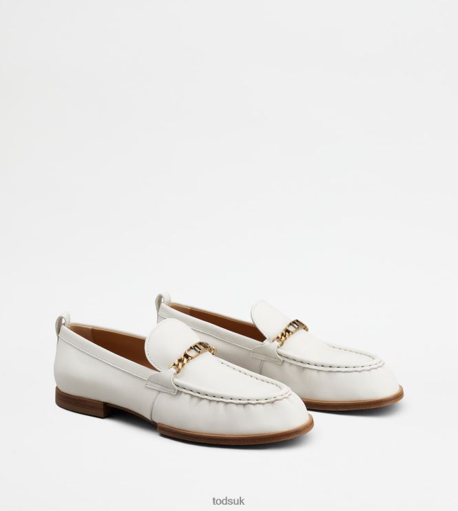 Tod's Women Loafers in Leather 602L8429 White