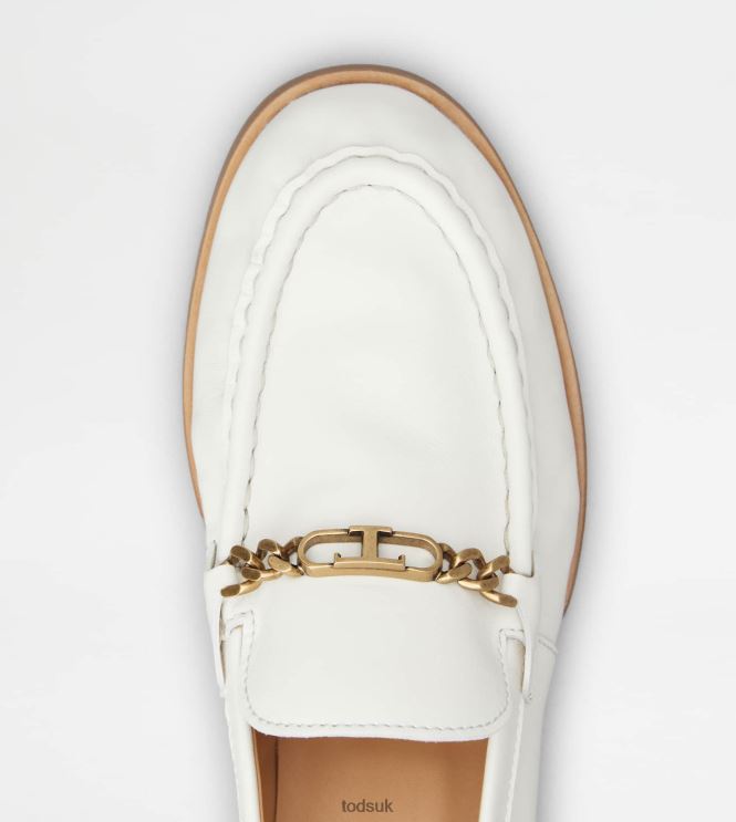 Tod's Women Loafers in Leather 602L8429 White
