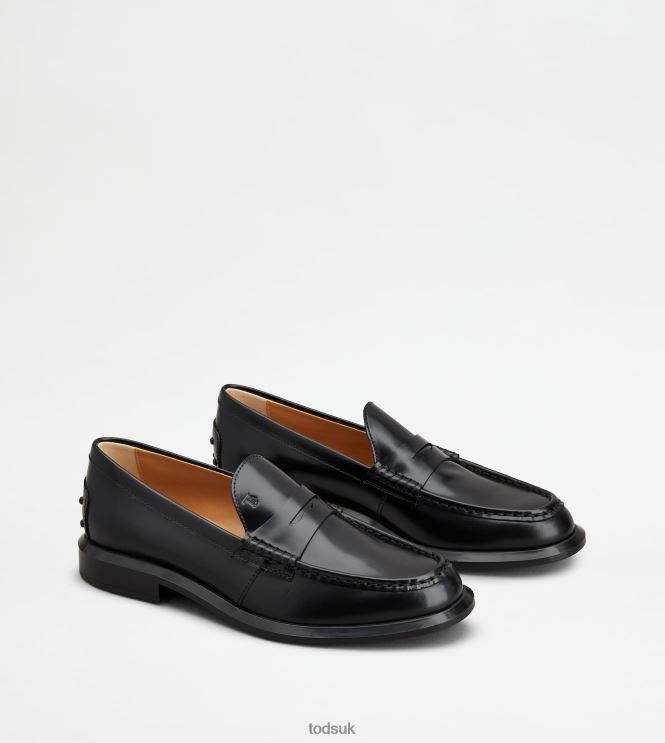 Tod's Women Loafers in Leather 602L8438 Black
