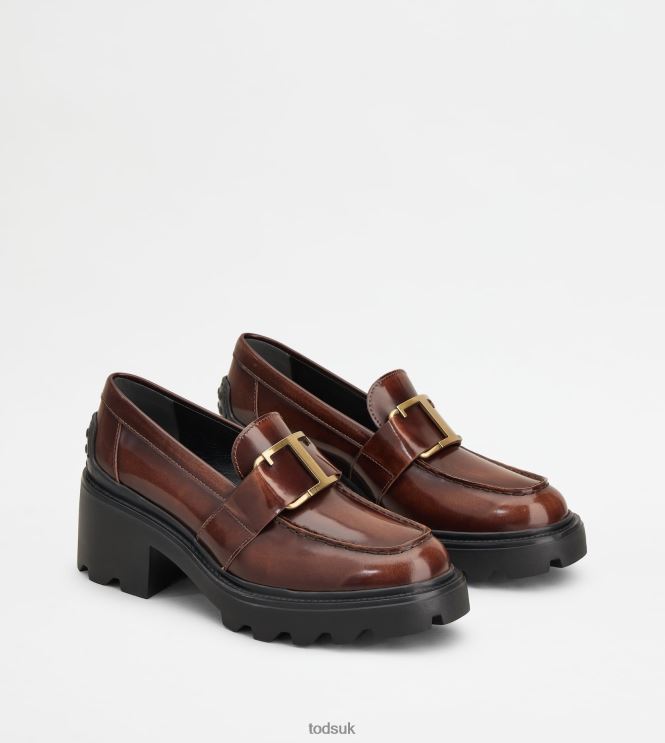 Tod's Women Loafers in Leather 602L8449 Brown