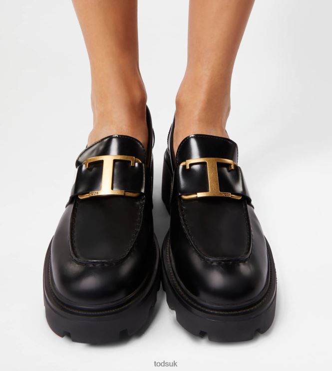 Tod's Women Loafers in Leather 602L848 Black