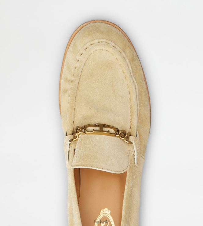 Tod's Women Loafers in Suede 602L8431 Beige
