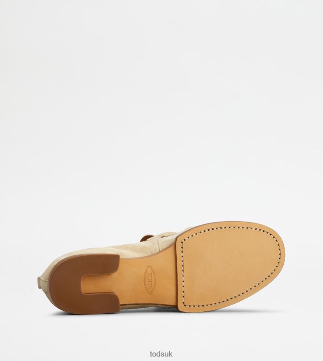 Tod's Women Loafers in Suede 602L8431 Beige