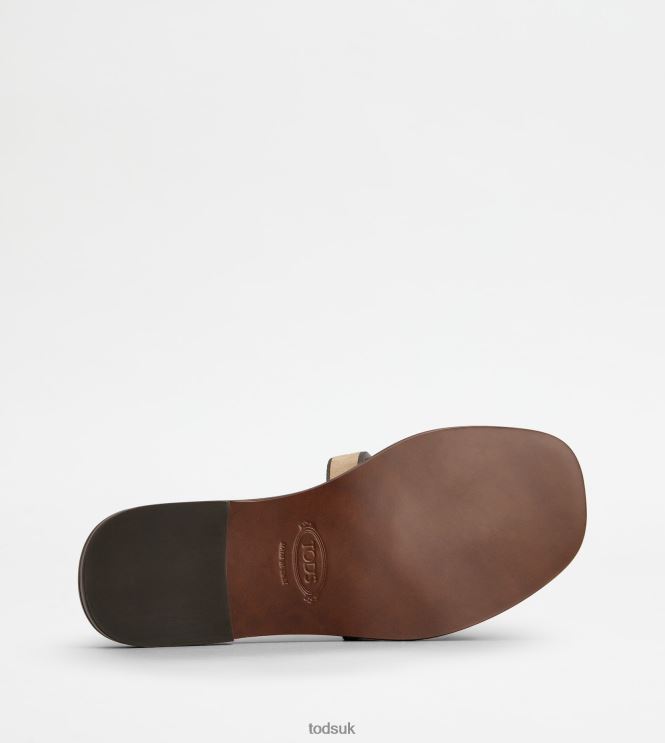 Tod's Women Sandals in Suede 602L84214 Brown