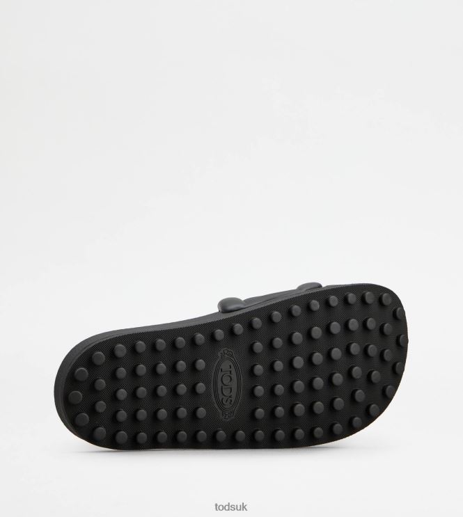 Tod's Women Slides in Rubber 602L84225 Black