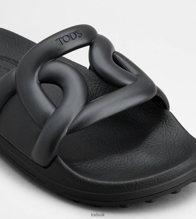 Tod's Women Slides in Rubber 602L84225 Black